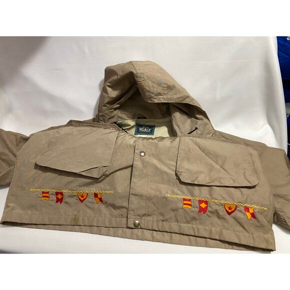 Vintage Woolrich Jacket Men 2XL Beige Multi Pockets double Zip Made in USA - Picture 8 of 16